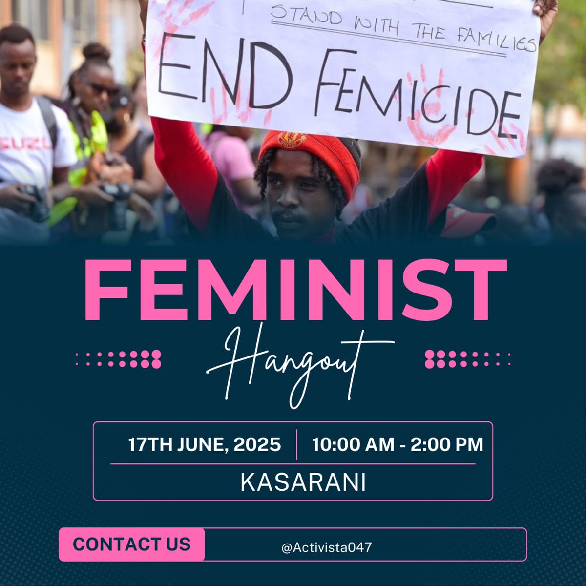 John Miano (@mianojn) on Twitter photo Break The Silence. Too many victims of femicide are silenced twice: first by their killers, and again by a society that quickly forgets them. We must remember—and act.
#NairobiFeministHangouts <a href="/Activista047/">Activista Nairobi Chapter</a> <a href="/UhaiWetu/">Social Justice Centres Working Group</a> <a href="/FeministsKE/">FEMINISTS IN KENYA /#TotalShutDownKE</a> <a href="/Usikimye/">Usikimye</a> Break The Silence. Too many victims of femicide are silenced twice: first by their killers, and again by a society that quickly forgets them. We must remember—and act.
#NairobiFeministHangouts <a href="/Activista047/">Activista Nairobi Chapter</a> <a href="/UhaiWetu/">Social Justice Centres Working Group</a> <a href="/FeministsKE/">FEMINISTS IN KENYA /#TotalShutDownKE</a> <a href="/Usikimye/">Usikimye</a>