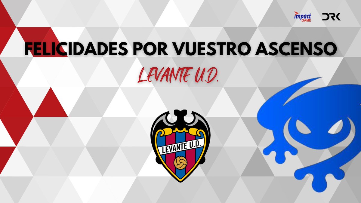 Virtual Pro Gaming España (@vpg_spain) on Twitter photo ¡Felicidades por vuestro ascenso a Primera División <a href="/EsportsLUD/">Levante UD Esports</a> <a href="/LevanteUD/">Levante UD</a> !
#macholevante ¡Felicidades por vuestro ascenso a Primera División <a href="/EsportsLUD/">Levante UD Esports</a> <a href="/LevanteUD/">Levante UD</a> !
#macholevante