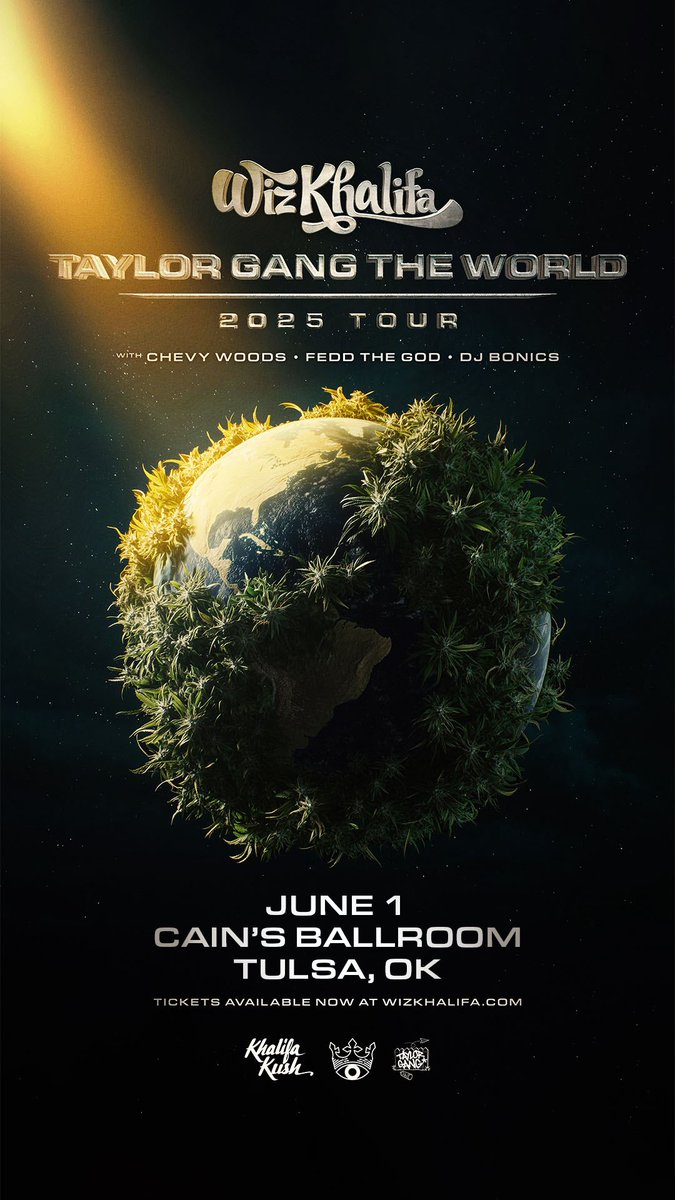 Cain's Ballroom (@cainsballroom) on Twitter photo 3 shows this weekend, and <a href="/wizkhalifa/">Wiz Khalifa</a> about sold out! We're gonna <a href="/TaylorGang/">TAYLOR GANG</a> the World on Sunday. Don't miss it. Get tickets... linktr.ee/cainsballroom 3 shows this weekend, and <a href="/wizkhalifa/">Wiz Khalifa</a> about sold out! We're gonna <a href="/TaylorGang/">TAYLOR GANG</a> the World on Sunday. Don't miss it. Get tickets... linktr.ee/cainsballroom