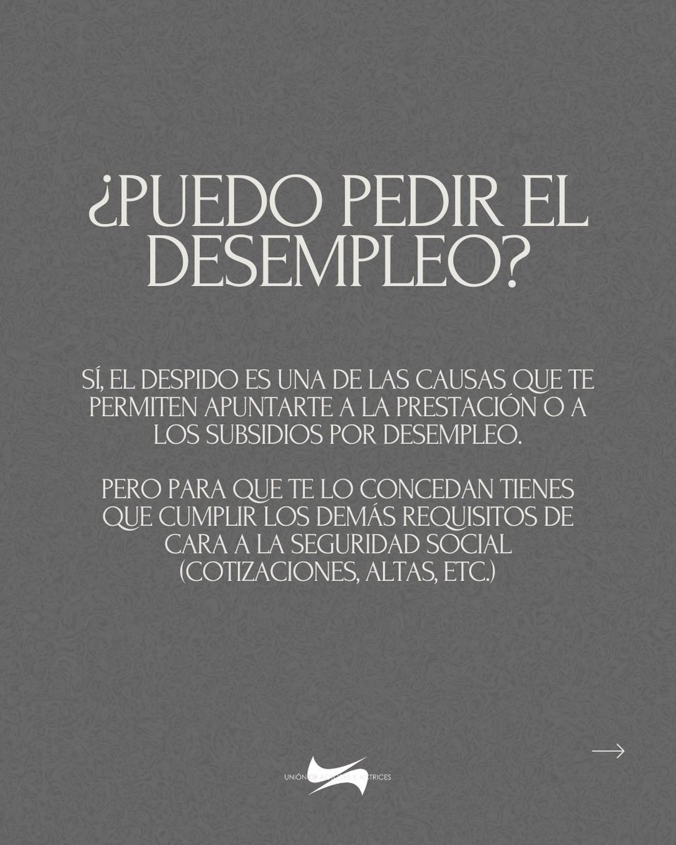 uniondeactores's tweet image. Analizamos las diferentes causas ante las que puede surgir un despido de un actor o actriz, además os damos las diferentes opciones existentes para poder actuar de la mejor manera ante ellas.
Si pasas por un proceso así y tienes cualquier duda, contacta con la Unión.