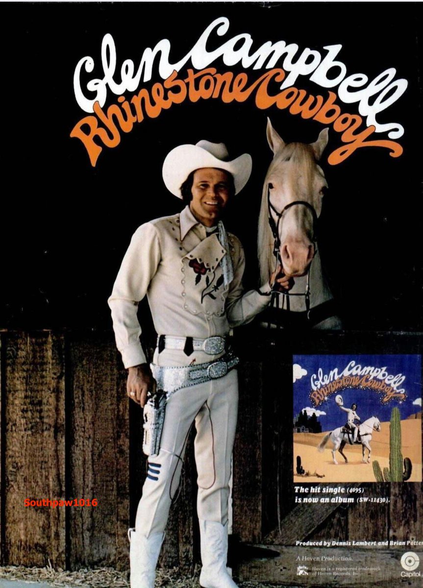 On this day in 1975, Glen Campbell released “Rhinestone Cowboy.” Written and first recorded by Larry Weiss, it found little traction—until Campbell turned it into a shimmering country-pop anthem. A rodeo of resilience, fame, and rhinestones.