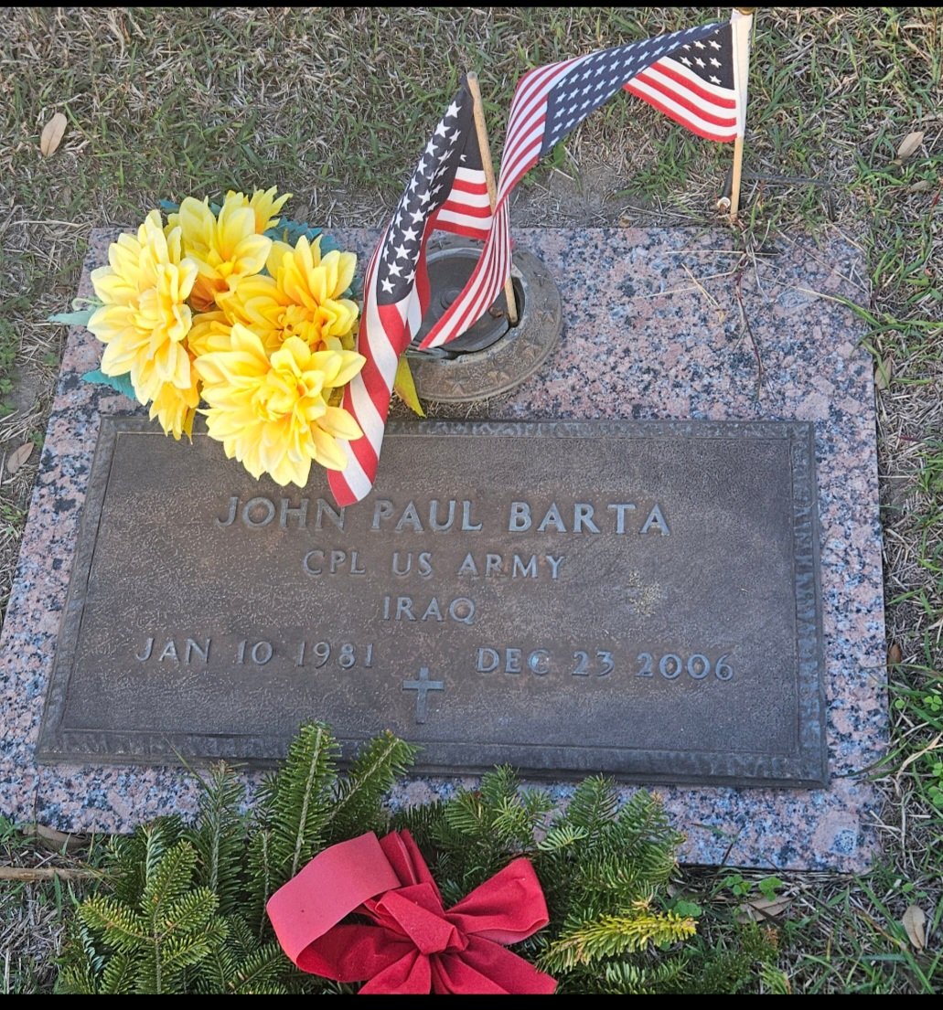 On Memorial Day, we honor you JP, and the thousands of your fellow fallen brothers and sisters in arms. Thank you for defending our freedoms. We Love and Miss you dearly. #Barta #MemorialDay