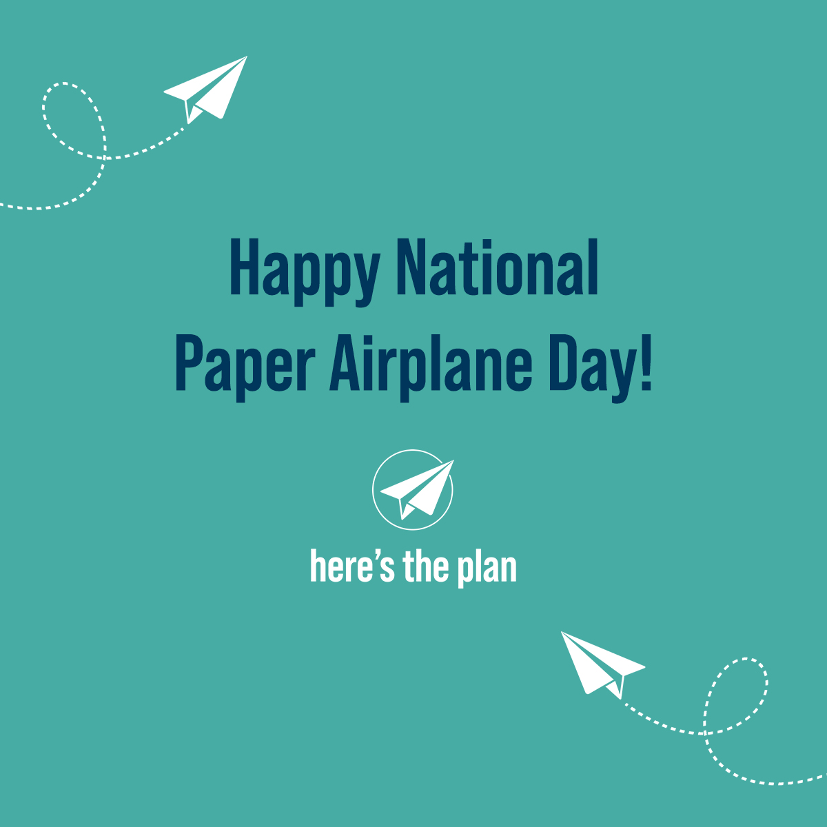 _HeresThePlan's tweet photo. Happy National Paper Airplane Day! ✈️
Today we’re celebrating our logo's spirit animal: the humble paper plane.
Light, fast, and designed to go far... just like our energy advice. 😉⚡
#NationalPaperAirplaneDay #HeresThePlan #OfficeOlympics https://t.co/WmU400a0Fi