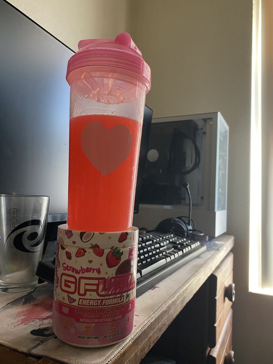 Having some Strawberry GF, what you sipping on today!!!!
<a href="/GFuelEnergy/">G FUEL®</a> <a href="/GammaLabs/">Gamma Labs®</a> #GFUEL