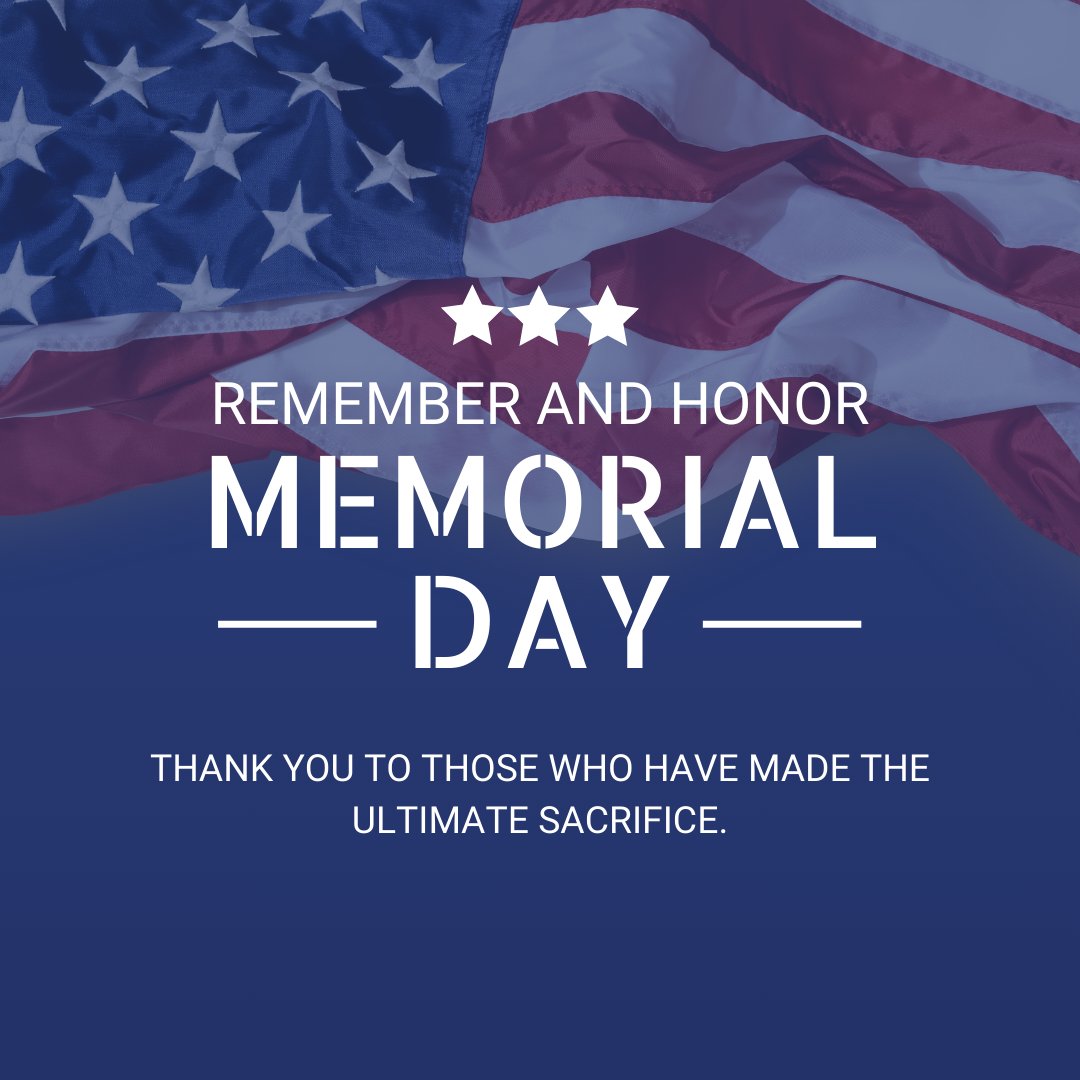 Today, we remember and honor those who gave their lives in service to our country. Thank you for your sacrifice. 🇺🇸