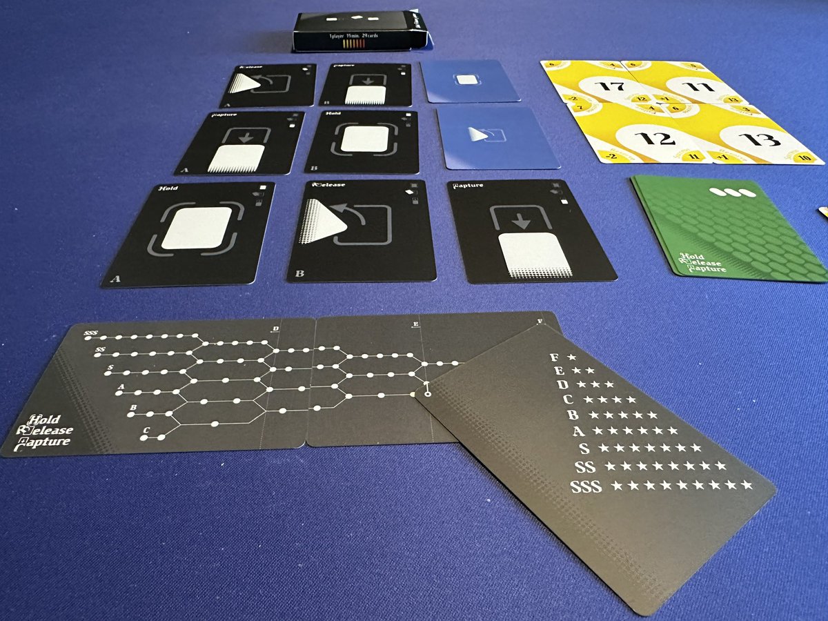 My first play of Hold, Release, Capture (<a href="/m_kamiB/">カミバヤシ</a>) didn’t go very well according to my score (an F!), but I learned some things for my next session!