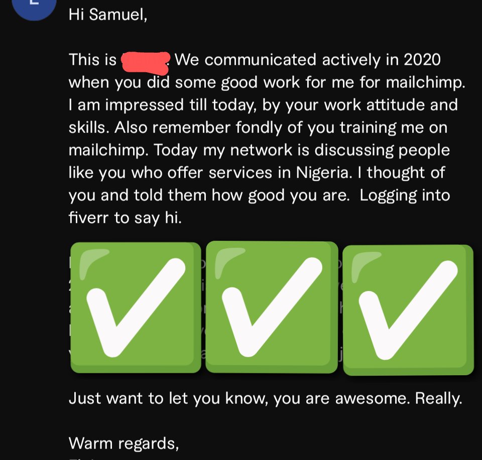 What is worth doing is worth doing well📌
I've been away from fiverr for a long time. Was surprised to see a notification today, and it brought some smile and pride.