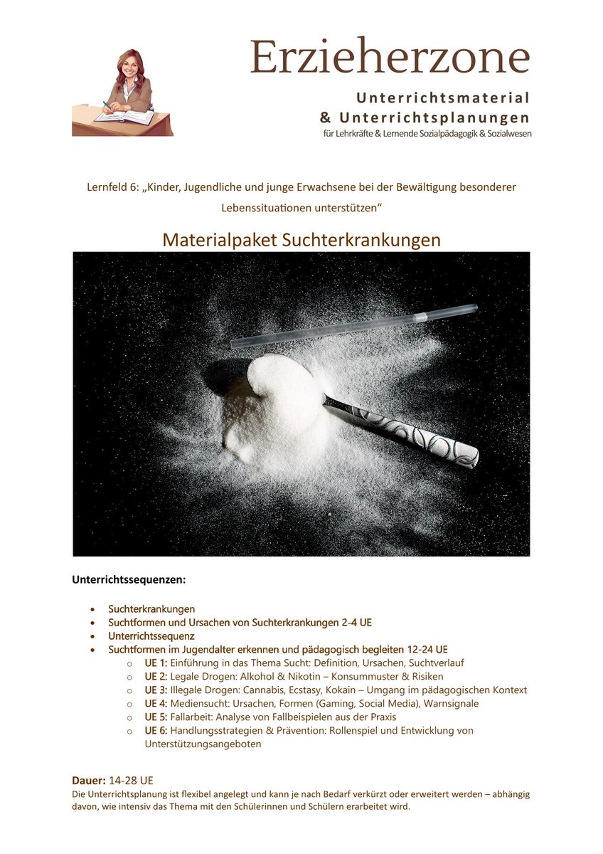 es ist endlich da: Materialpaket Suchterkrankungen im Lernfeld 6: „Kinder, Jugendliche und junge Erwachsene bei der Bewältigung besonderer Lebenssituationen unterstützen“