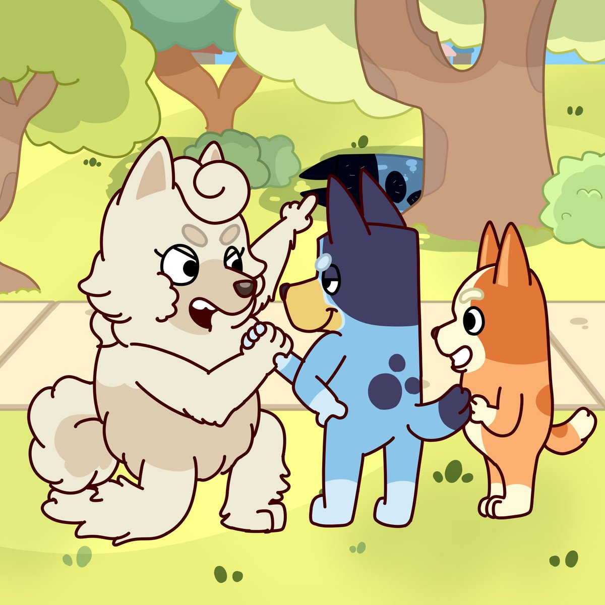 #イラスト #ファンアート #fanart #犬 #dog
#オーストラリアンキャトルドッグ #australiancattledog
#チャウチャウ #chowchow
#ディズニー #disney #ブルーイ
#bluey #blueyfanart #blueyheeler
#bingoheeler #wendy