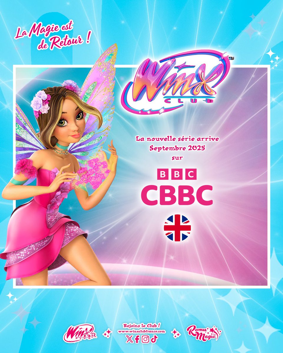 ✨Le Reboot Winx Club arrive en septembre sur CBBC &amp; iPlayer 🇬🇧 !
Le reboot CGI débarque aussi en octobre sur Netflix (hors UK) 🧚‍♀️
🇫🇷 Diffusion française à confirmer… restez connectés !

#WinxClub  #WinxReboot #WinxClubFR