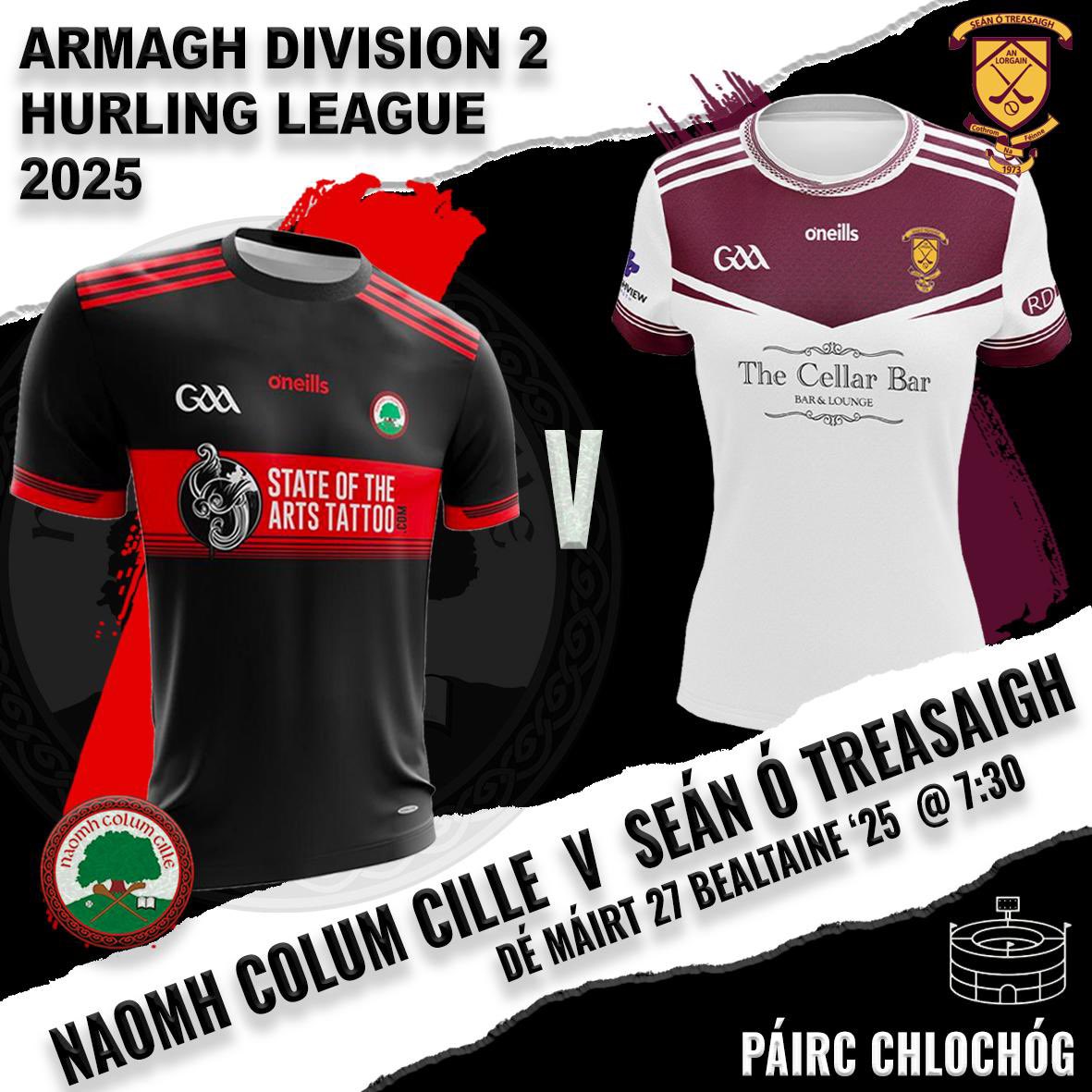 NCC Senior Hurlers 
Play at home 
Tomorrow Tuesday 27 May 2025 
 
🕣 7.30pm 

📍Páirc Chlochóg

🤗Fáilte roimh chách. 
🤗 All Welcome. 

Saor chead isteach.
🆓 Free Admission.