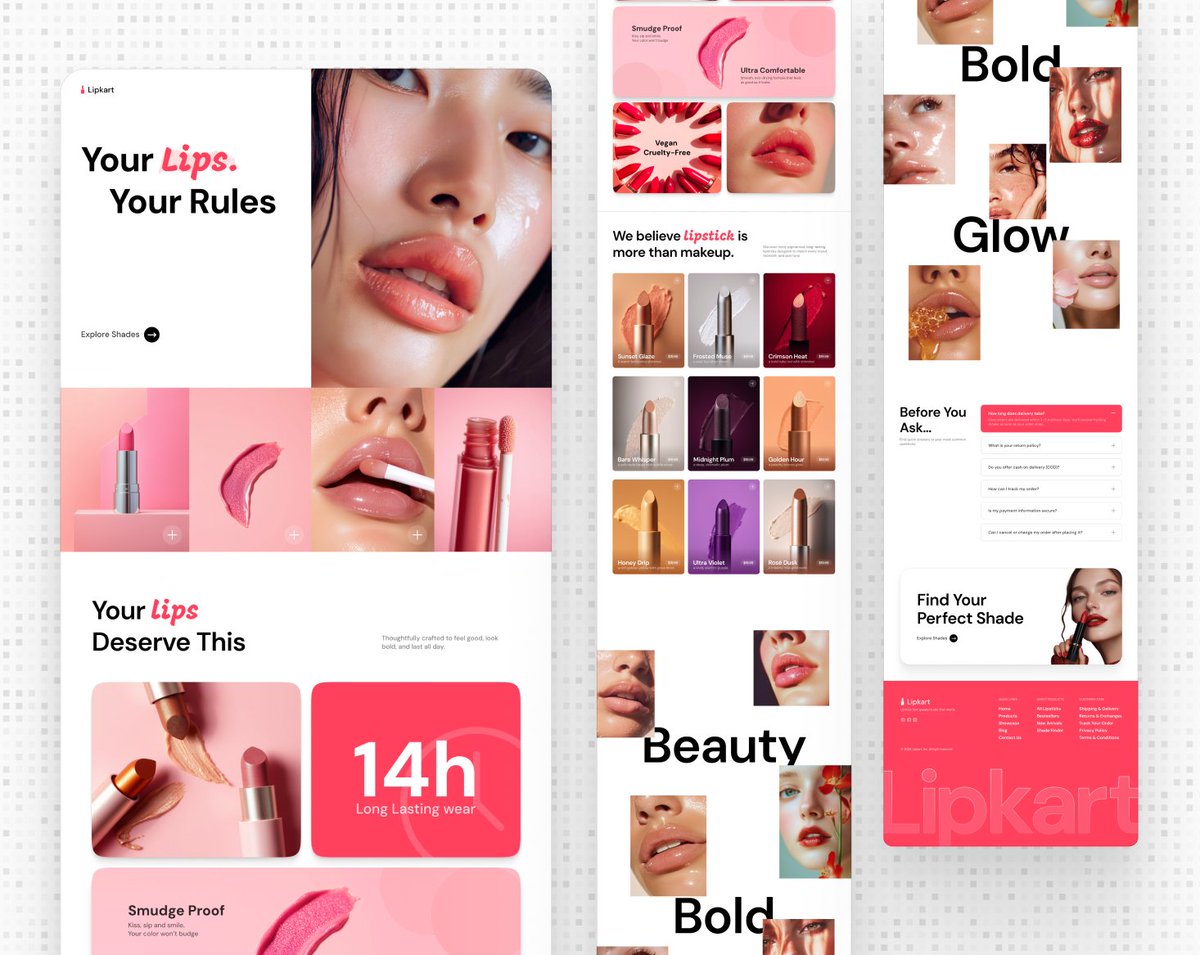 _Krupal_'s tweet image. Designed this website for a Lipstick E-comm 💄

What do you think?