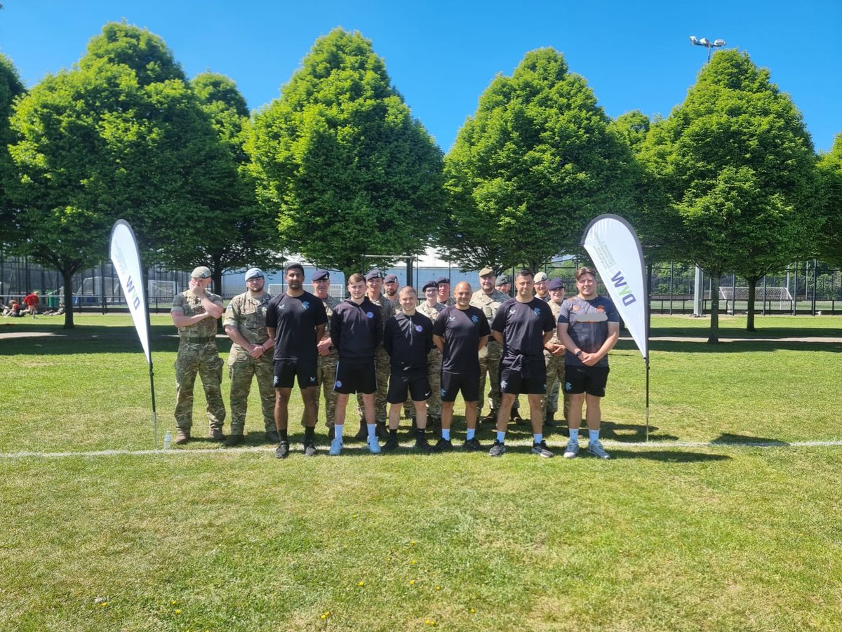 RFC_SoccerAcad's tweet photo. ⚽ Last week, Rangers Soccer Academy facilitated the @DYWLED school event alongside the British Army Youth Engagement Team!

👏🏻 Across the three days 800 young people got the chance to take part in a variety of activities at Hamilton Palace Sports Grounds. https://t.co/8lSrhSm9nG