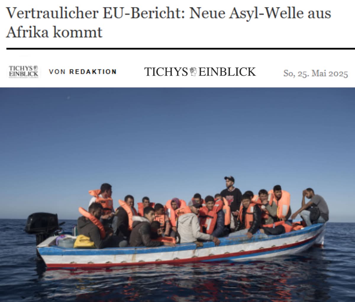 90.000 Migranten warten allein in Libyen auf die Überfahrt nach Europa. Solange die EU an den Außengrenzen niemanden zurückweist, wird die Massenzuwanderung unter Missbrauch des Asylrechts weitergehen. 
#PATRIOTS 
bit.ly/4mxl7rO