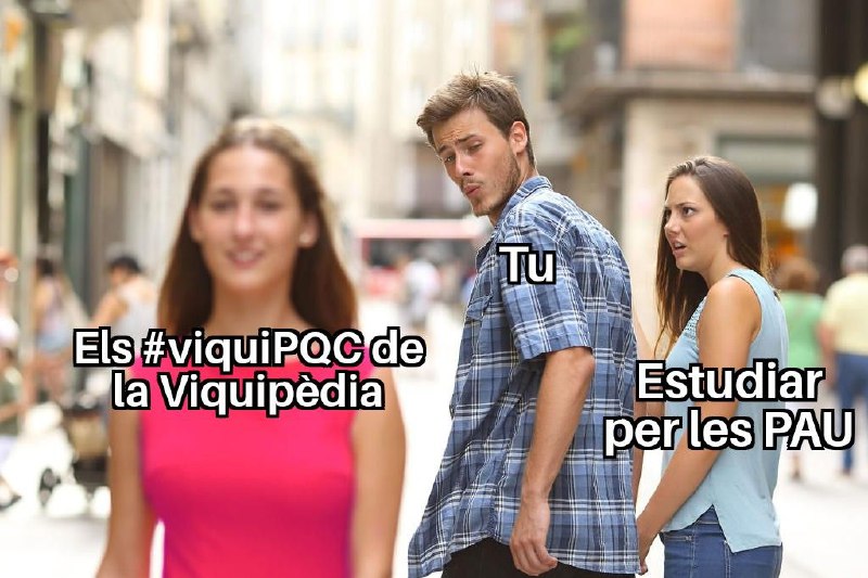 El «Mem del noi distret» és un mem d'internet basat en una instantània del fotògraf català Antonio Guillem.

La fotografia, presa a Girona l'any 2015, es va popularitzar l'agost de 2017.

#viquiPQC⁉️💢
ca.wikipedia.org/wiki/Distracte…