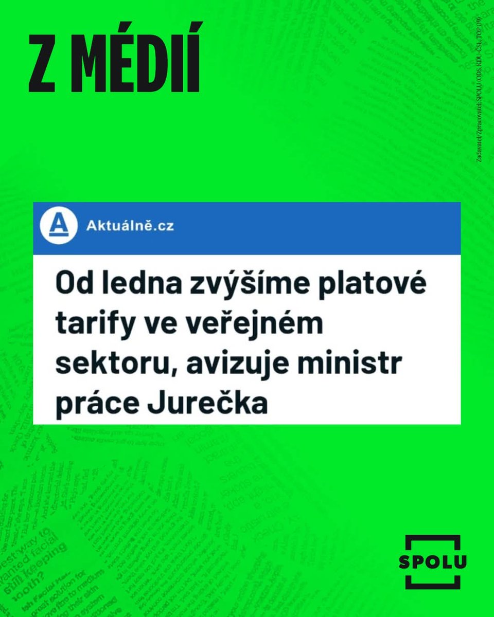 Stejně jako firmy zvyšují mzdy, chystáme i my s <a href="/MJureka/">Marian Jurečka</a> růst platů pro státní zaměstnance. Nejde jen o čísla, ale o lidi ve školství, zdravotnictví, sociálních službách.

Zejména  pracovníci v soc. službách – zaslouží si uznání za těžkou práci i spravedlivé ohodnocení.