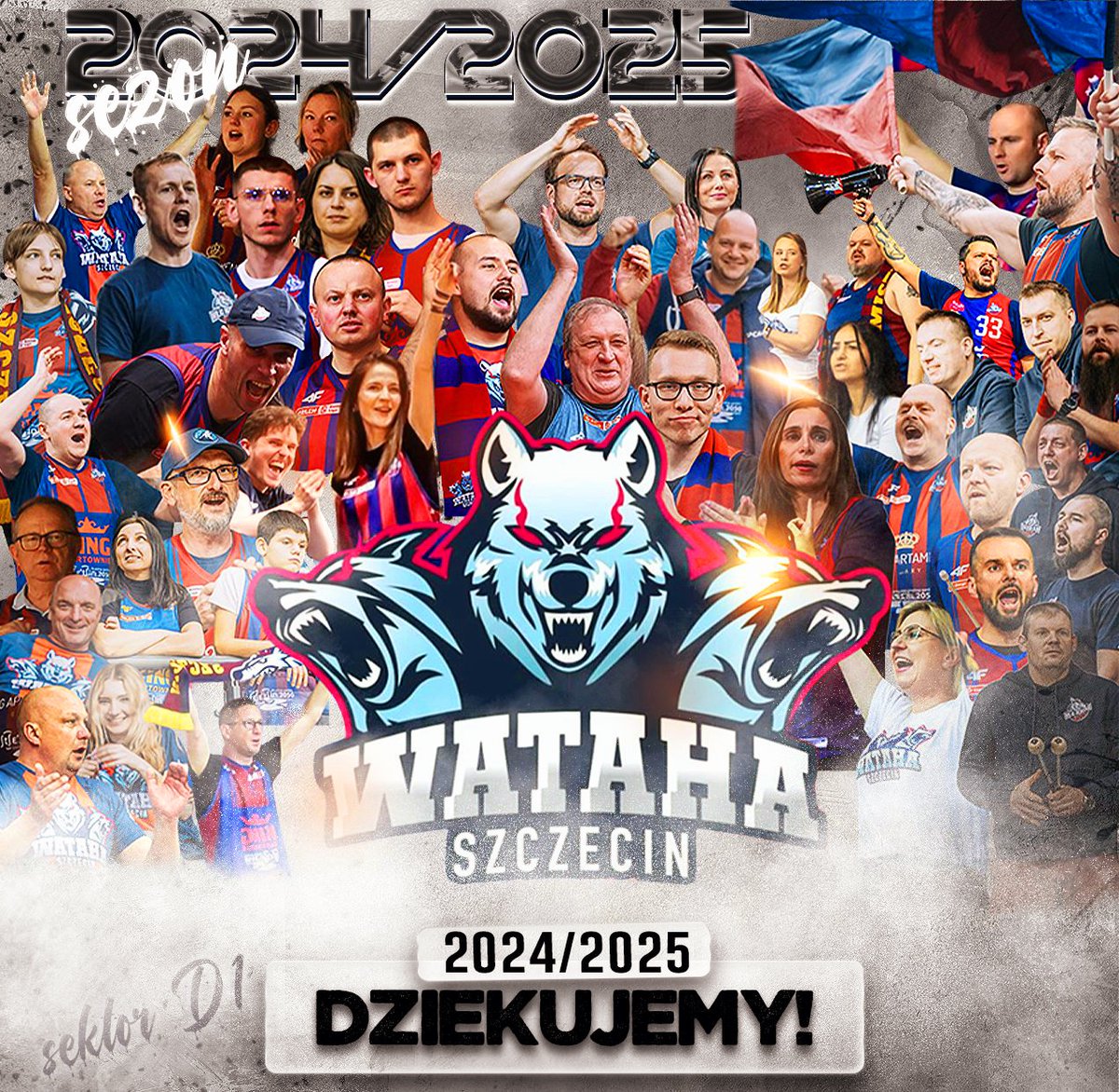 DZIĘKUJEMY
🔵🔴🐺🏀📢🥁💪⚓🔥
Chcielibyśmy podziękować wszystkim kibicom i sympatykom, szczecińskiej koszykówki za wsparcie, pomoc i gorący doping przez cały sezon 2024/25. 
Ten sezon to istny rollercoaster. W następnym wrócimy silniejsi💪
<a href="/KingWilki/">KingWilki</a> <a href="/PLKpl/">ORLEN Basket Liga</a> #plk #plkpl
