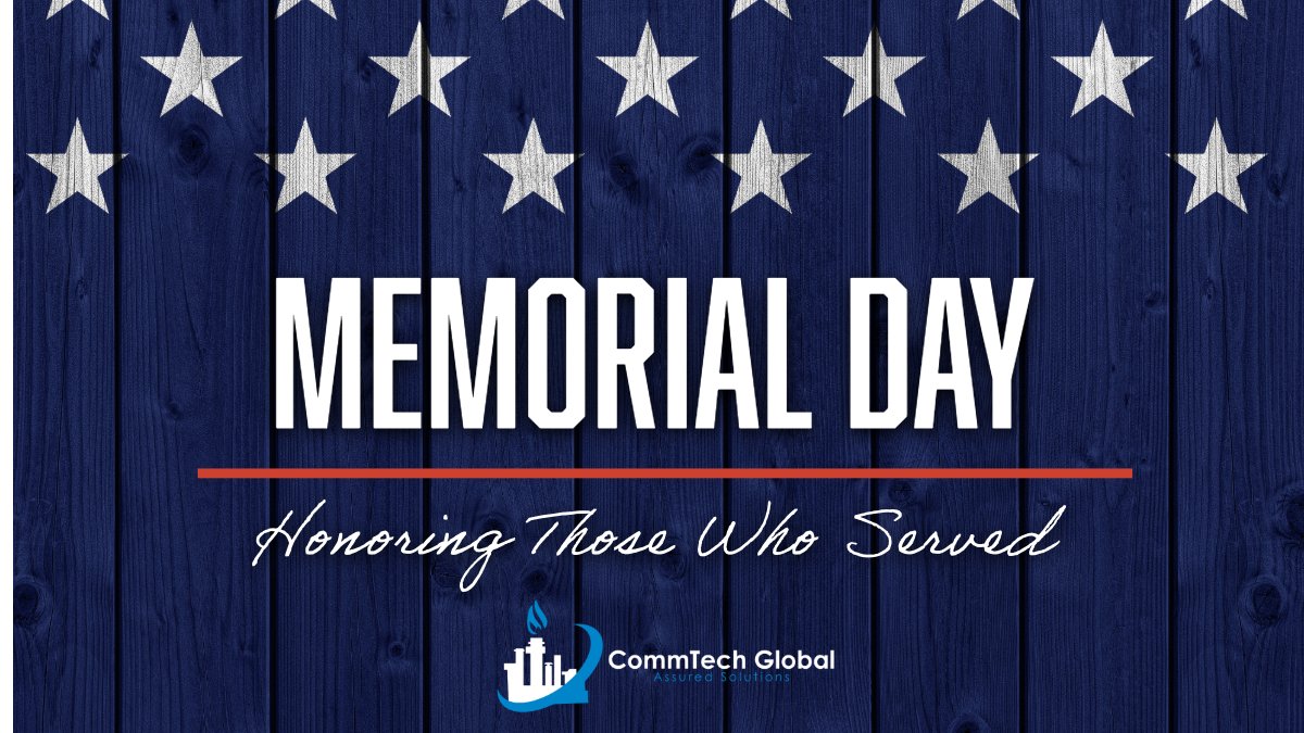 commtechglobal's tweet image. This Memorial Day we honor and remember those who fought for our freedom and their families. Together, we can celebrate their legacy. Thank you for your service!
#RememberAndHonor #ThankYouForYourService #CommTechGlobal #MemorialDay