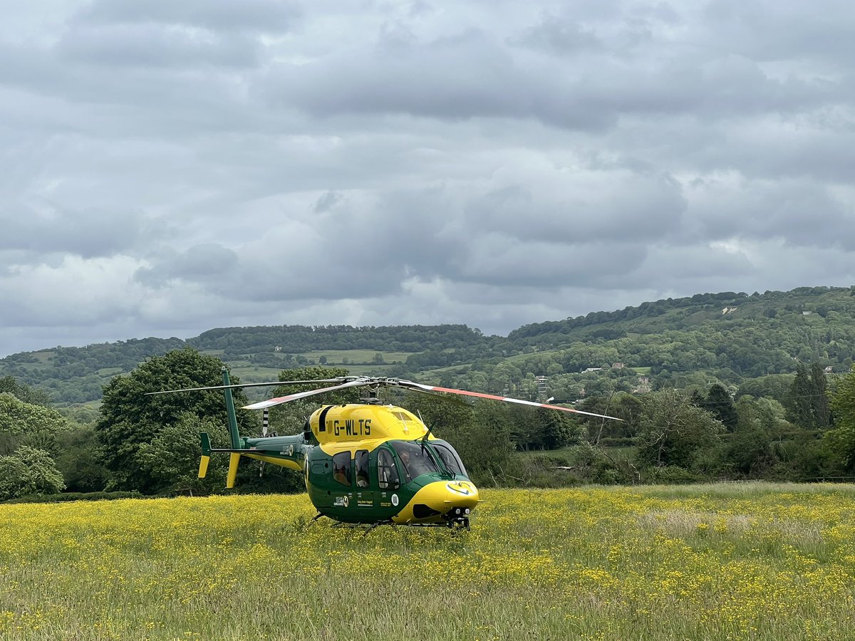 Air Ambulance attends Cheese Rolling at Coopers Hill after multiple injuries. #CheeseRolling