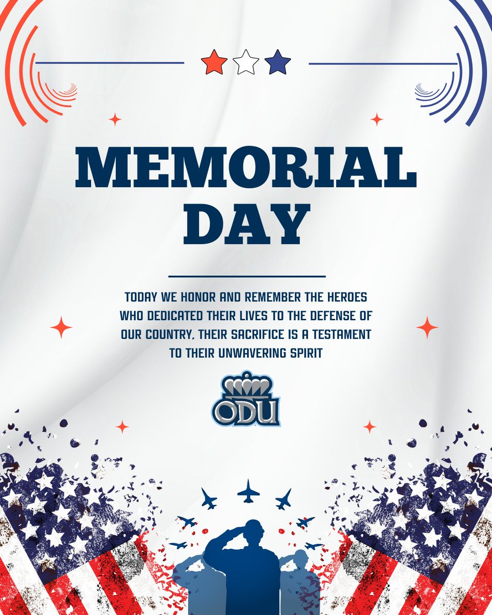 Today we take the time to reflect and honor those who made the ultimate sacrifice for our country. 💙🇺🇸 #ODUSports | #Monarchs | #ReignOn
