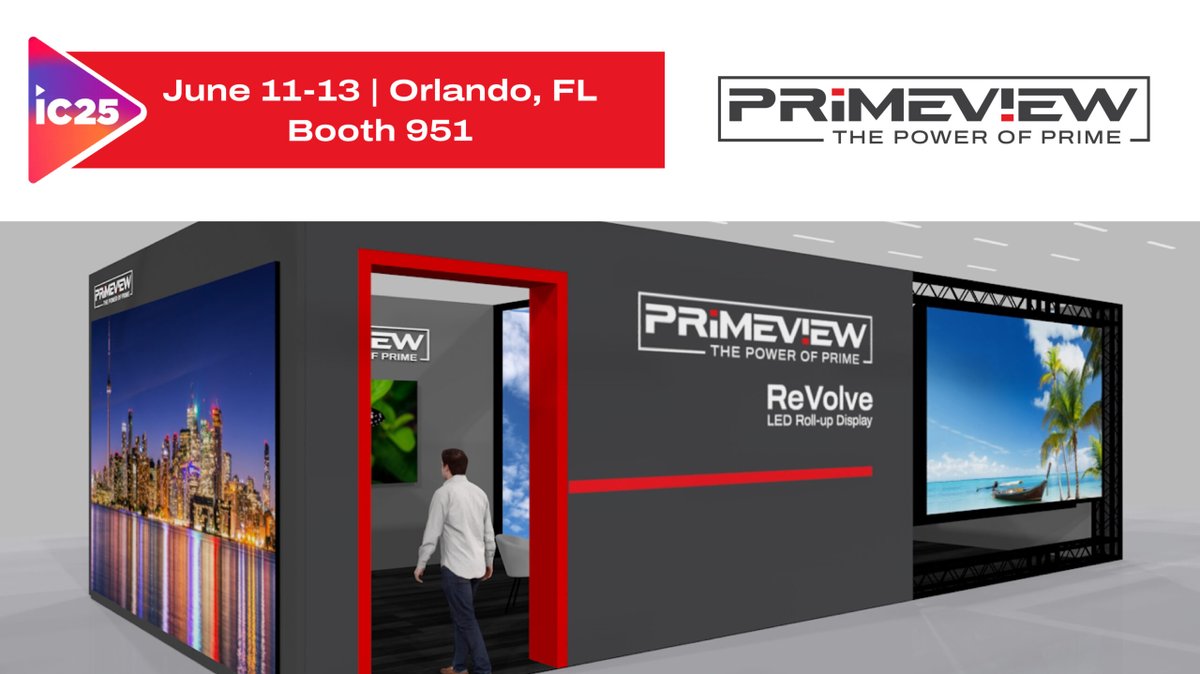 MarkVenaTechGuy's tweet image. Note this: @PrimeviewUSA's @InfoComm showcase introduces a diverse range of advanced display solutions, including energy-efficient outdoor #LEDs, ultra-fine pitch #indoor #displays, and transparent LED walls. These innovations cater to various sectors such as #corporate, #ret ...