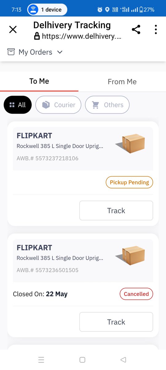 chandankumar667's tweet photo. @delhivery 
Is the pickup consignment cancelled without calling the customer? Kindly check my return consignment 2 times cancelled again still no any your executive connect with me 
AWB 5573237218106 https://t.co/DkSTU9G17n