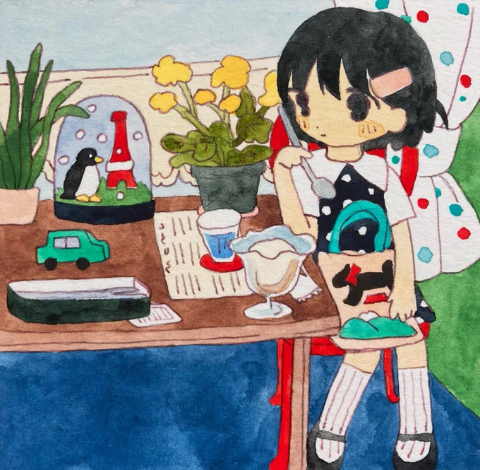 喫茶店の絵