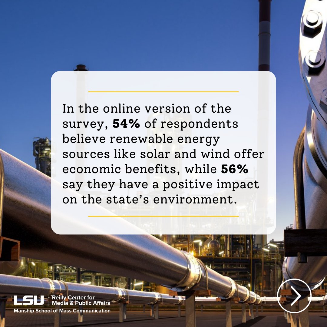 Reilly Center (@reillycenter) on Twitter photo The 2025 Louisiana Survey is here! Here's a quick look at what residents are saying about sources of energy in Louisiana. Read the full report on our website: ow.ly/b1I350VUIrg
<a href="/ManshipSchool/">LSU Manship School of Mass Communication</a> #LALege #LAGov The 2025 Louisiana Survey is here! Here's a quick look at what residents are saying about sources of energy in Louisiana. Read the full report on our website: ow.ly/b1I350VUIrg
<a href="/ManshipSchool/">LSU Manship School of Mass Communication</a> #LALege #LAGov