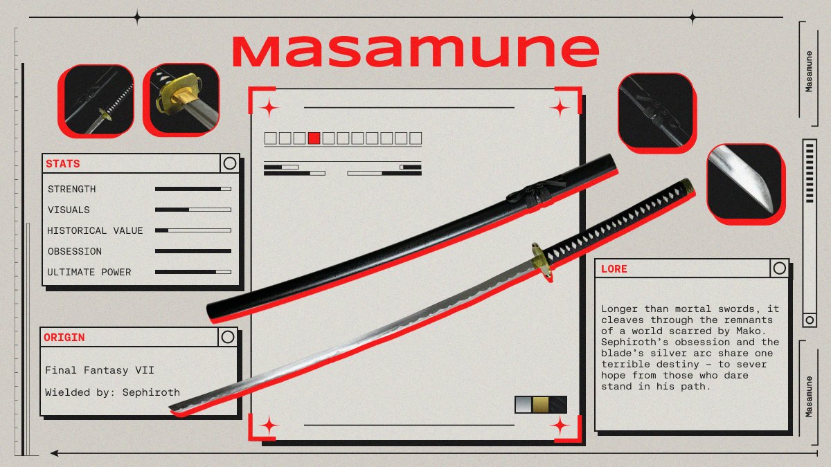 Precision. Power. Purpose.

Like the Masamune, this was forged to endure.