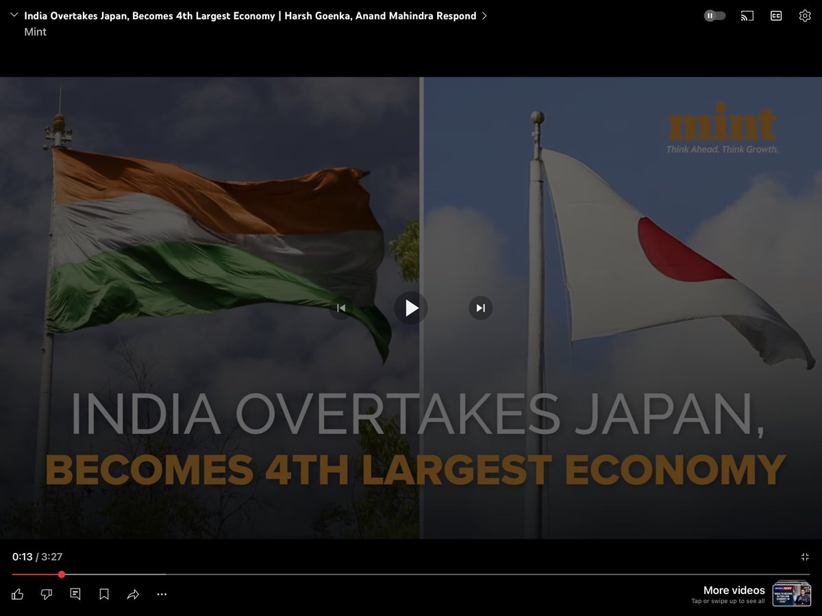 India overtakes Japan &amp; is 4th Largest economy. We will also overtake Germany soon enough. This will put moreresponsibility on India. To show how all boats will rise, how the Ai challenge will be overcome. How we will demonstrate #vasudhaivakutumbakam.