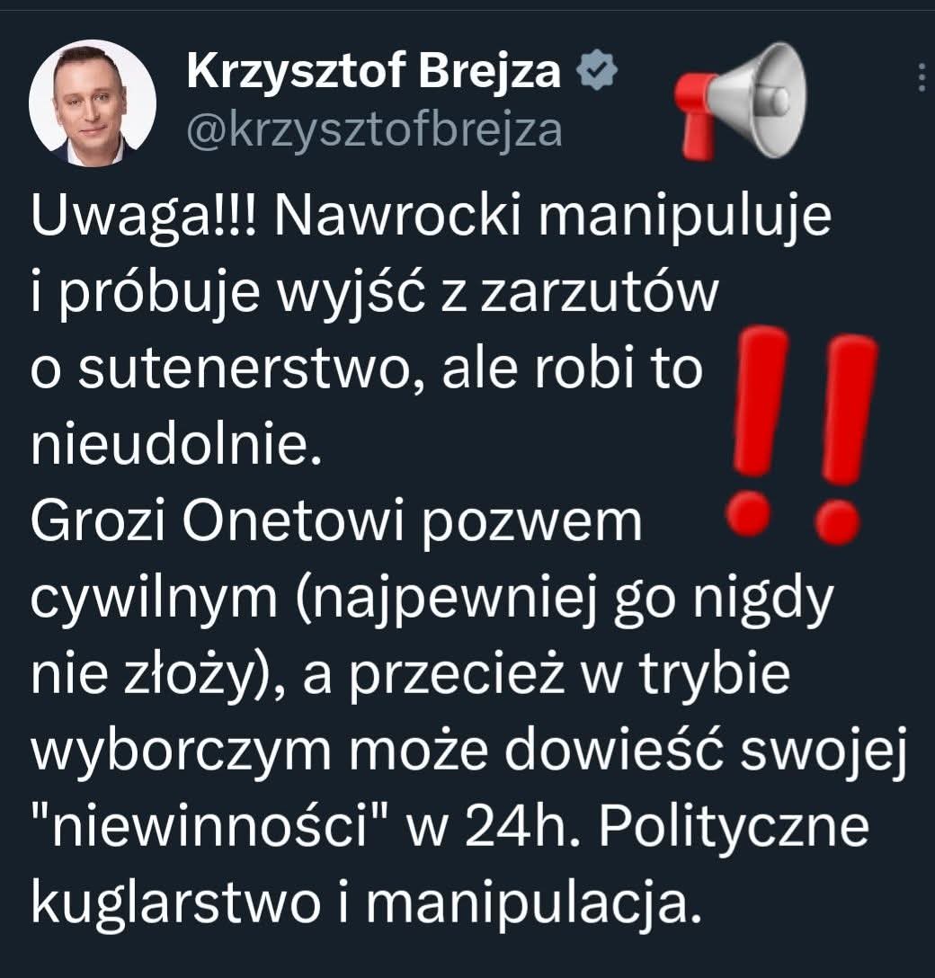 📢 W PUNKT 🎯🎯🎯
PANIE <a href="/krzysztofbrejza/">Krzysztof Brejza</a> 👇