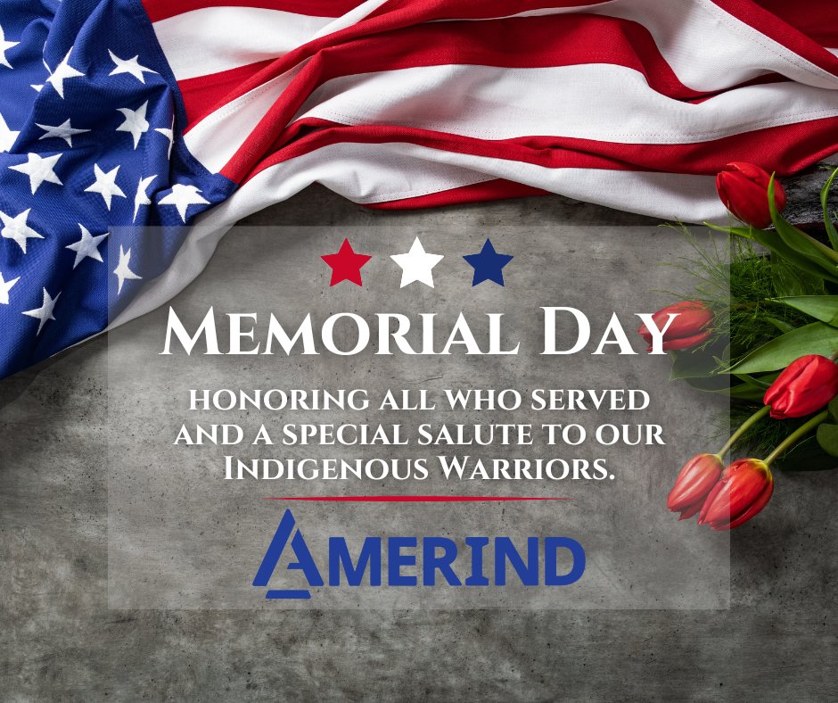This Memorial Day, we pause to remember and honor the brave men and women who gave their lives in service to our country. We remember their service with gratitude and respect.
#MemorialDay #AMERIND