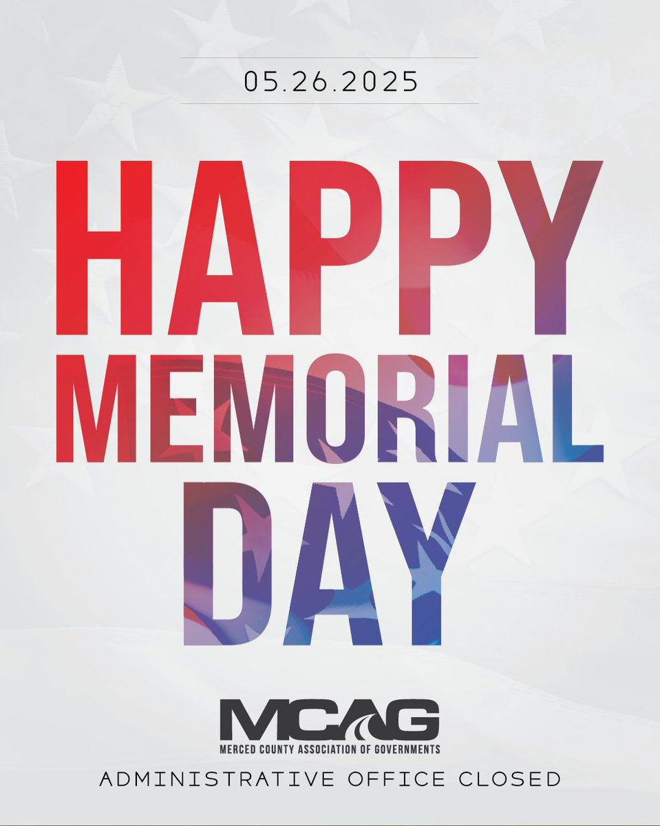 Happy Memorial Day!

Today we honor and remember those who gave their lives in service to our country.

In observance, the MCAG office will be closed today, Monday, May 26, 2025.
 
#MemorialDay  #RememberAndHonor #HonorTheFallen #MemorialDay2025