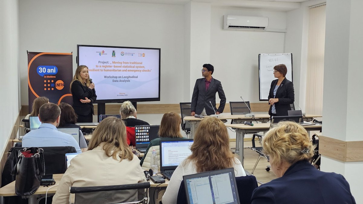 UNFPA Moldova (@unfpamoldova) on Twitter photo Better data for better policies! Delighted to welcome today Dr. <a href="/SrinivasGoli1/">Srinivas Goli</a>, renowned Indian demographer, to #Moldova 🇲🇩for the start of a one-week workshop on longitudinal data analysis—strengthening capacity for evidence-based policymaking. 🤝Powered by <a href="/IndiaUNNewYork/">India at UN, NY</a>! Better data for better policies! Delighted to welcome today Dr. <a href="/SrinivasGoli1/">Srinivas Goli</a>, renowned Indian demographer, to #Moldova 🇲🇩for the start of a one-week workshop on longitudinal data analysis—strengthening capacity for evidence-based policymaking. 🤝Powered by <a href="/IndiaUNNewYork/">India at UN, NY</a>!