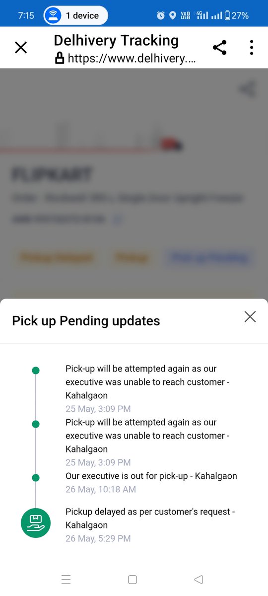 chandankumar667's tweet photo. @help_delhivery 
Need your help. My return consignment pickup automatically cancelled without my concern? 
Return pickup Order 5573237218106 https://t.co/K8S6cr18x5