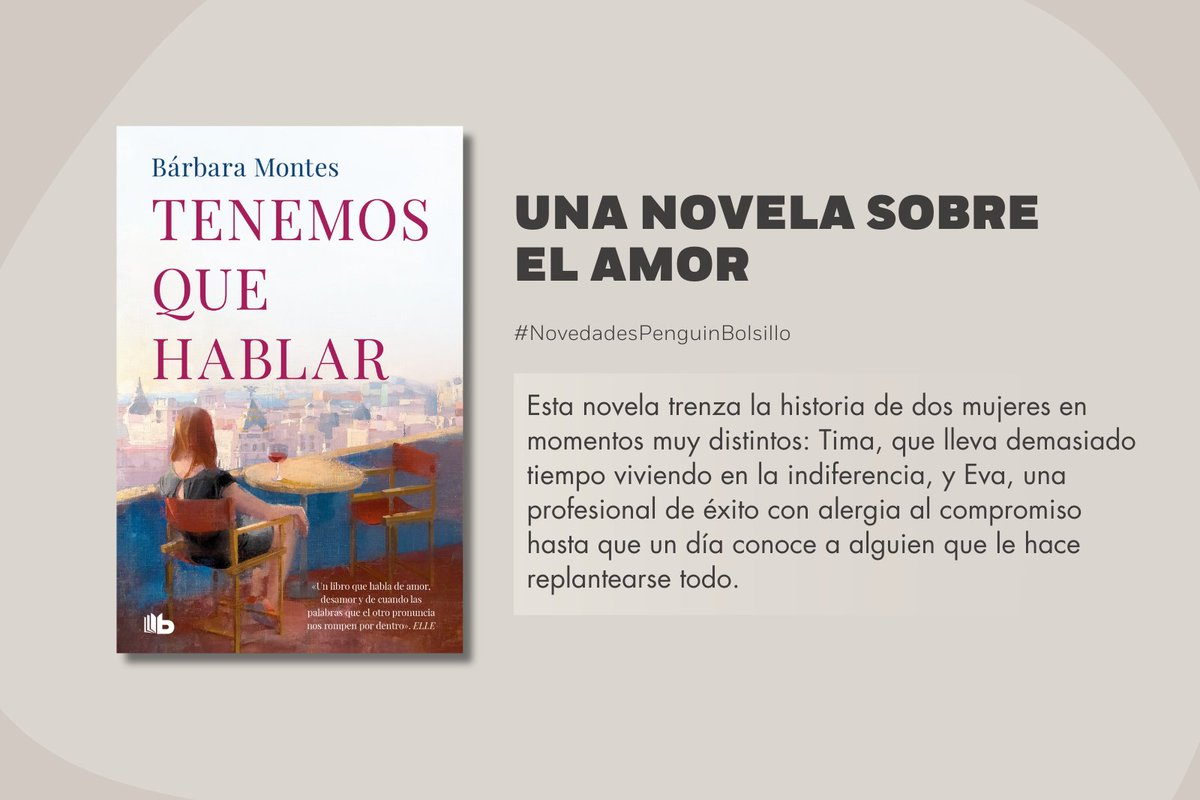 Penguin Bolsillo 🐧 📚 #PenguinBolsillo (@penguinbolsillo) on Twitter photo ❤️💔Si es perfecto, no es amor. Eso nos enseña «Tenemos que hablar» de <a href="/babsimon/">Bárbara Montes🦈🦖🌈</a>. ¡Ya disponible en librerías en formato bolsillo!📖
🔗 bit.ly/4mjfoWI
#NovedadesPenguinBolsillo ❤️💔Si es perfecto, no es amor. Eso nos enseña «Tenemos que hablar» de <a href="/babsimon/">Bárbara Montes🦈🦖🌈</a>. ¡Ya disponible en librerías en formato bolsillo!📖
🔗 bit.ly/4mjfoWI
#NovedadesPenguinBolsillo