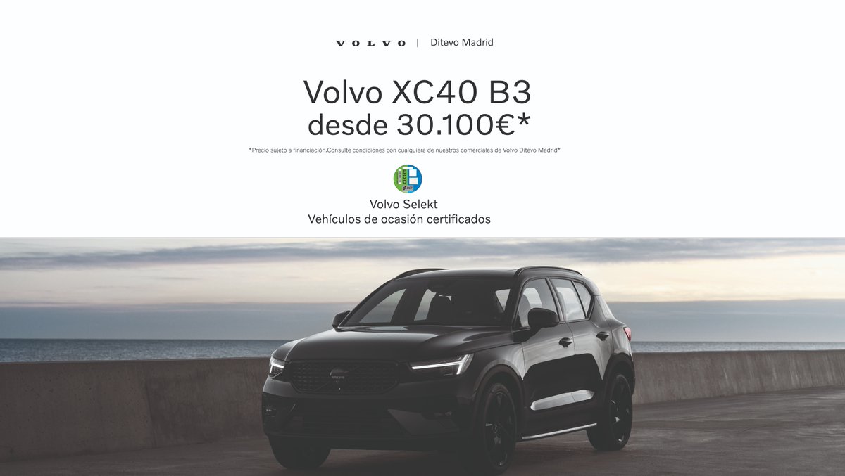 🔝 Vive la experiencia #VolvoXC40 sin renunciar a nada. Haz clic y descubre nuestras ofertas de ocasión
ditectibermotor.es/gama-volvo