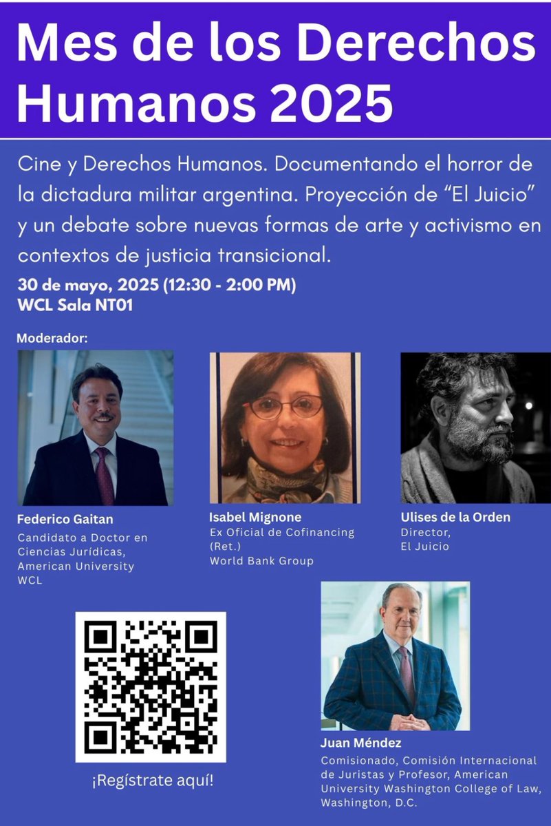 Federico Gaitan (@fedegaitanh) on Twitter photo CINE, MEMORIA Y JUSTICIA: PROYECCIÓN DE EL JUICIO Y DONACIÓN DE ARCHIVOS HISTÓRICOS DE LA FAMILIA MIGNONE A WASHINGTON COLLEGE OF LAW <a href="/LucianaBertoia/">Luciana Bertoia</a> CINE, MEMORIA Y JUSTICIA: PROYECCIÓN DE EL JUICIO Y DONACIÓN DE ARCHIVOS HISTÓRICOS DE LA FAMILIA MIGNONE A WASHINGTON COLLEGE OF LAW <a href="/LucianaBertoia/">Luciana Bertoia</a>