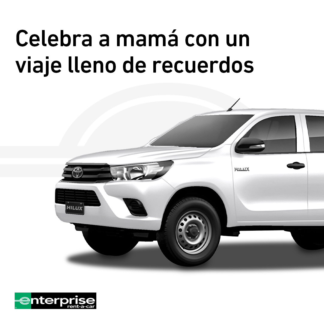Este mes de la madre, regálale a mamá un viaje lleno de momentos especiales. 🚗💐 

Con Enterprise Rent-A-Car, disfruta de un viaje en familia y haz de este día una experiencia inolvidable. ¡Celebra a mamá de la mejor manera!

¡No pierdas más tiempo, tu auto perfecto está a un
