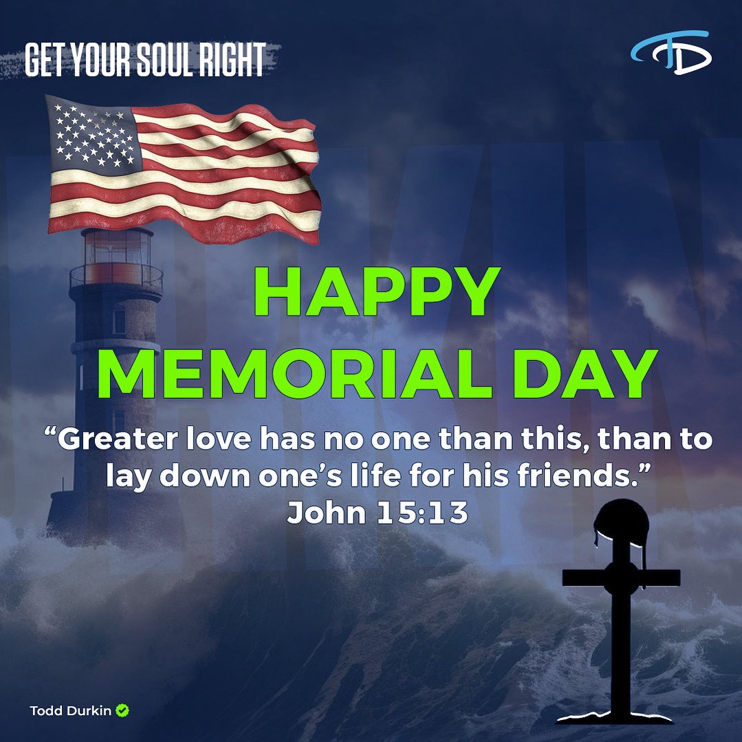 Happy Memorial Day!! We remember all those brave men &amp; women who have paid the ultimate sacrifice. Today, we pay our respects 🙏🙏