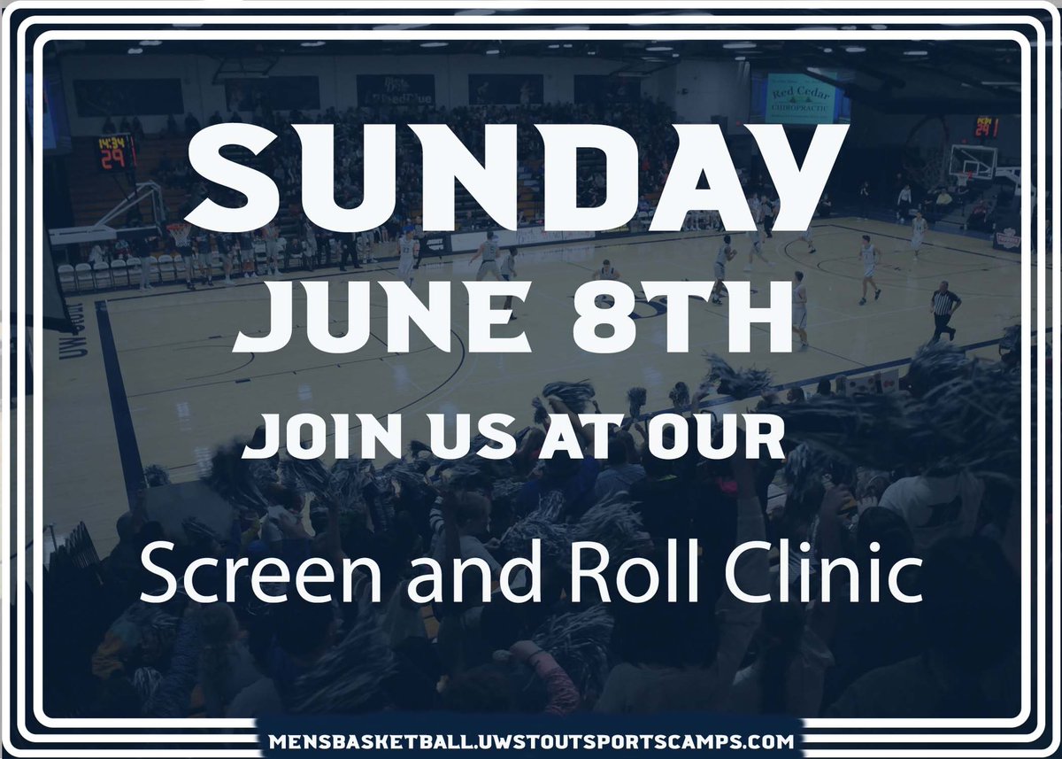 Join in on the fun and work in two weeks! 
mensbasketball.uwstoutsportscamps.com