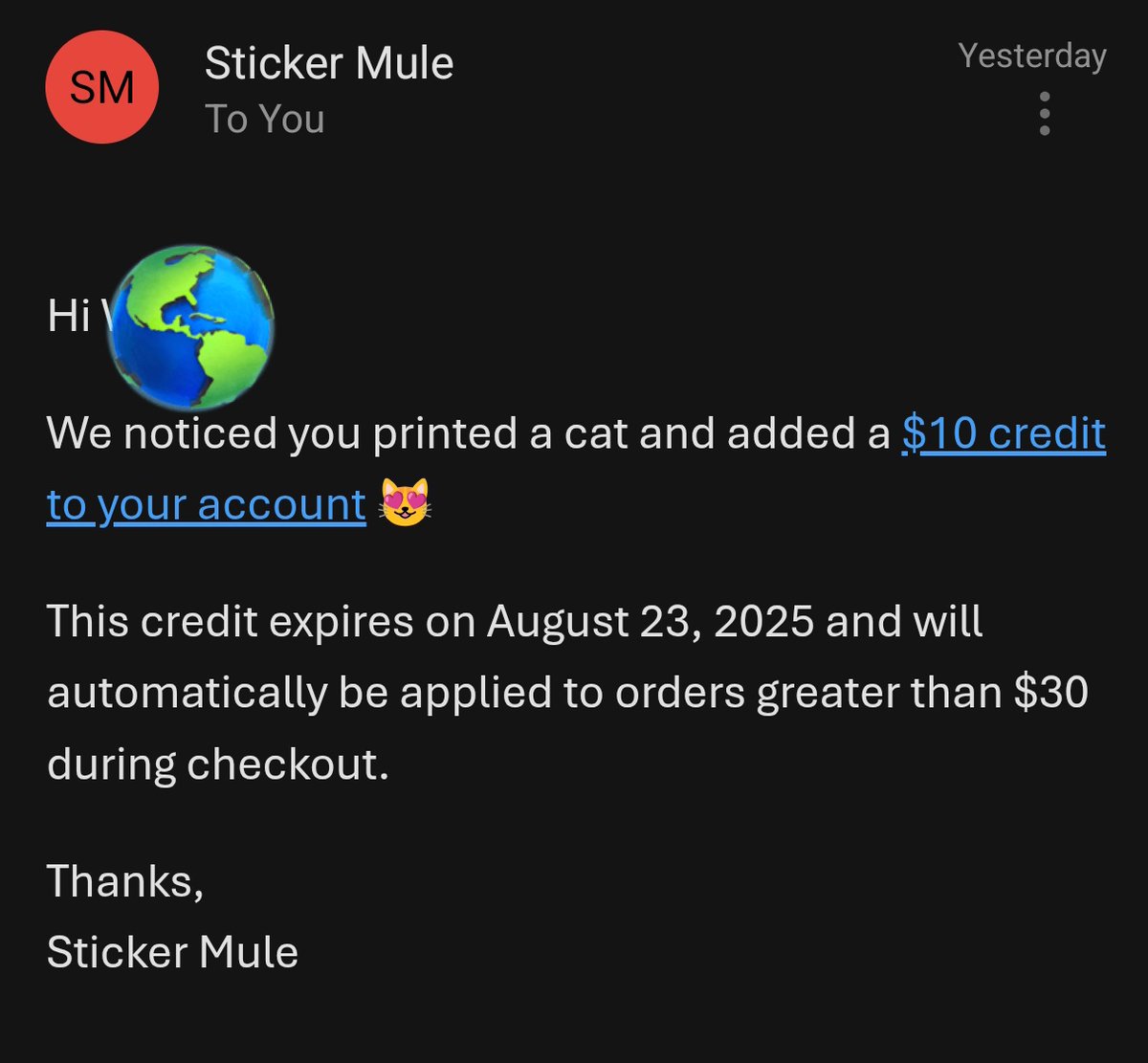 touchgrassfrfr's tweet photo. I printed 1000 cats for @OIIAOIIA_COIN_ ♻️🐈‍⬛

And even Sticker Mule knows about Cat Season ⬇️ What mean? 👀 https://t.co/BBQkqhX0ez