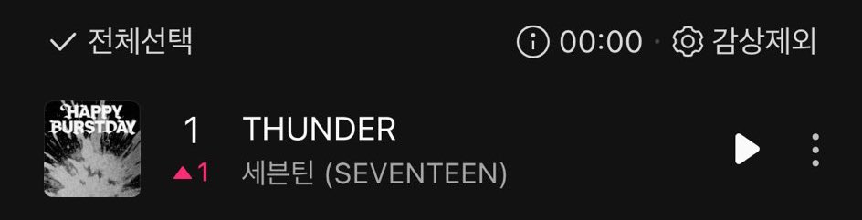 THUNDER at #1 on melon TOP100 🥹
