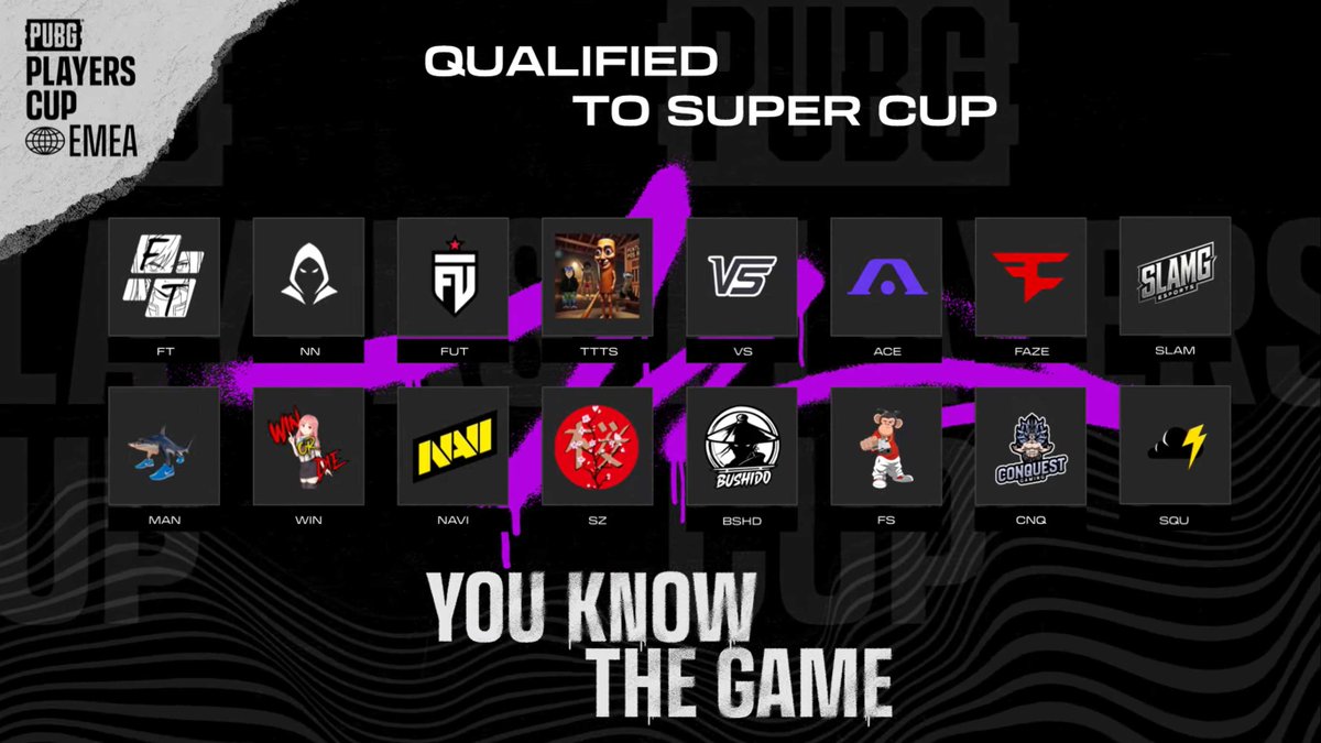 Congratulations to MMan and Team Mira on winning the PUBG Players Cup in EMEA &amp; Americas!  

Take a look at the teams competing in this weekend's Super Cups below 👀