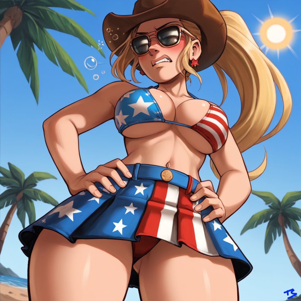The Beach police have caught you being indecent. Choose your own adventure. #tsundere #drunk #bigtits #america #beachbody #sexy ai