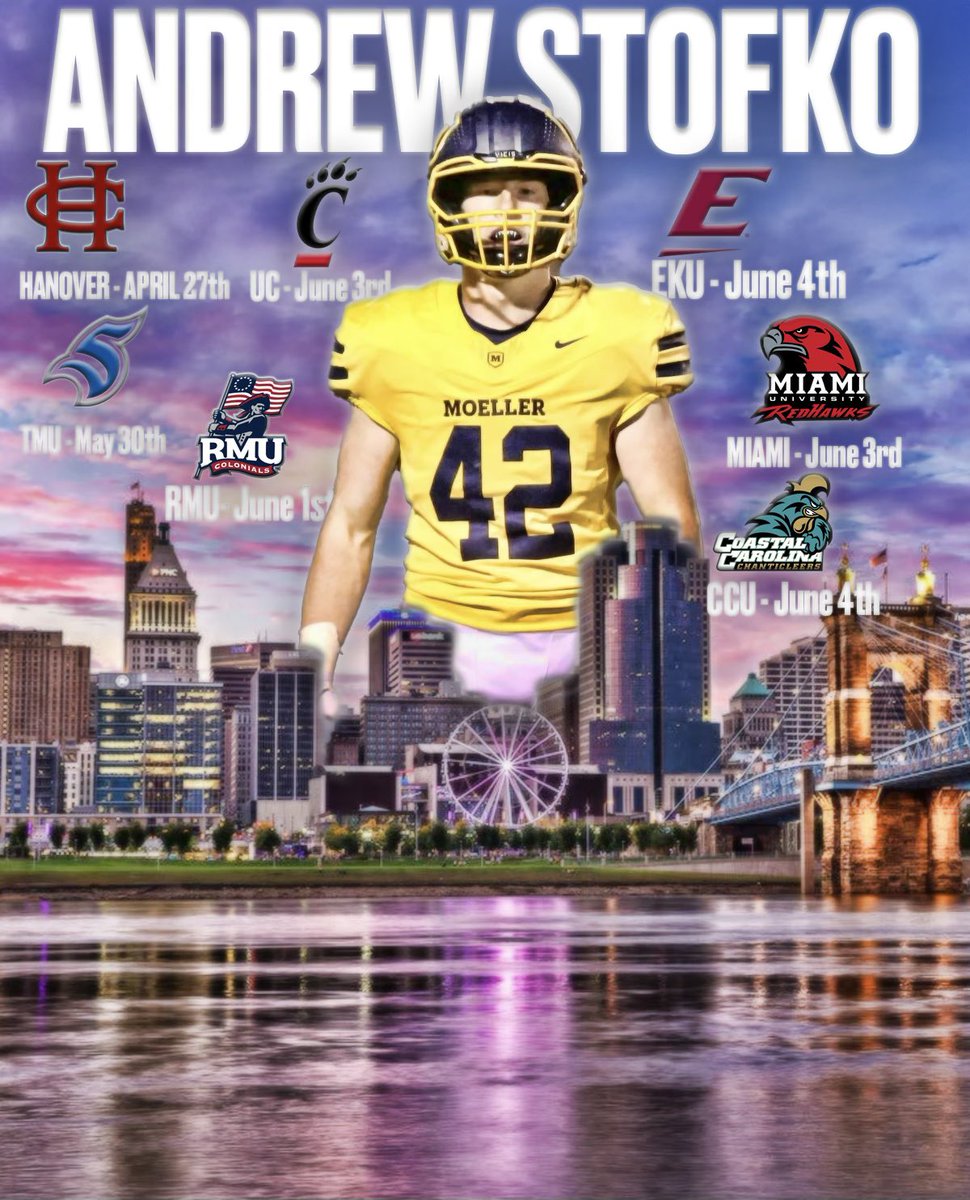 Andrew Stofko (@andrew_stof42gb) on Twitter photo 2025 Camp scheduleโฆ
<a href="/Coach_B10/">Bert Bathiany V</a> <a href="/CoachGray70/">Chris Gray</a> <a href="/AMcLainXIX/">Adam McLain</a> <a href="/MoellerFootball/">Archbishop Moeller Football</a> <a href="/CoachTank78/">Frank Mullen</a> <a href="/dsimp213/">Don Simpson</a>
<a href="/CoachNorwell/">Chris Norwell</a> <a href="/TMU_Football/">Thomas More Football</a>
<a href="/MiamiOHFootball/">Miami Football</a> <a href="/Martin_Miami_HC/">Chuck Martin</a>
<a href="/EKUFootball/">EKU Football</a> <a href="/EKUWWells/">Walt Wells</a>
<a href="/BallAtTheBeach/">Coastal Football Recruiting</a> <a href="/CoastalFootball/">Coastal Football</a> <a href="/CoachParkerCCU/">Bryan Parker</a> <a href="/rmurecruitsfb/">Robert Morris Football Recruiting</a> <a href="/80sCane57/">Bernard Clark Jr</a> <a href="/GoBearcatsFB/">Cincinnati Football</a> 2025 Camp scheduleโฆ
<a href="/Coach_B10/">Bert Bathiany V</a> <a href="/CoachGray70/">Chris Gray</a> <a href="/AMcLainXIX/">Adam McLain</a> <a href="/MoellerFootball/">Archbishop Moeller Football</a> <a href="/CoachTank78/">Frank Mullen</a> <a href="/dsimp213/">Don Simpson</a>
<a href="/CoachNorwell/">Chris Norwell</a> <a href="/TMU_Football/">Thomas More Football</a>
<a href="/MiamiOHFootball/">Miami Football</a> <a href="/Martin_Miami_HC/">Chuck Martin</a>
<a href="/EKUFootball/">EKU Football</a> <a href="/EKUWWells/">Walt Wells</a>
<a href="/BallAtTheBeach/">Coastal Football Recruiting</a> <a href="/CoastalFootball/">Coastal Football</a> <a href="/CoachParkerCCU/">Bryan Parker</a> <a href="/rmurecruitsfb/">Robert Morris Football Recruiting</a> <a href="/80sCane57/">Bernard Clark Jr</a> <a href="/GoBearcatsFB/">Cincinnati Football</a>