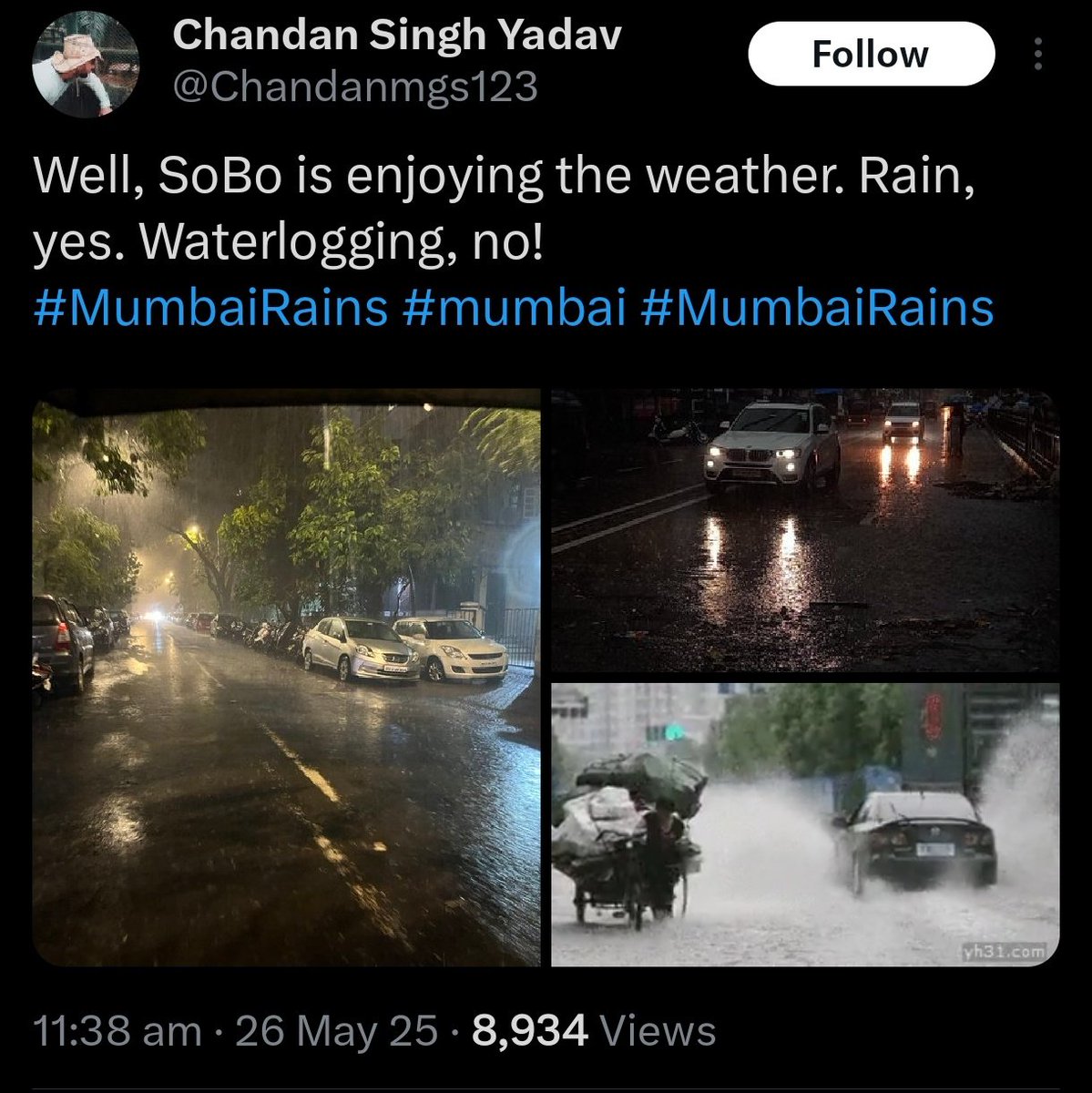 Some netizen named Chandan Yadav found my photo caption so apt and impressive that he simply ‘borrowed’ it word for word. Well, originality and seed of creativity doesn't come to all, they only go for copy paste. Poor thing!