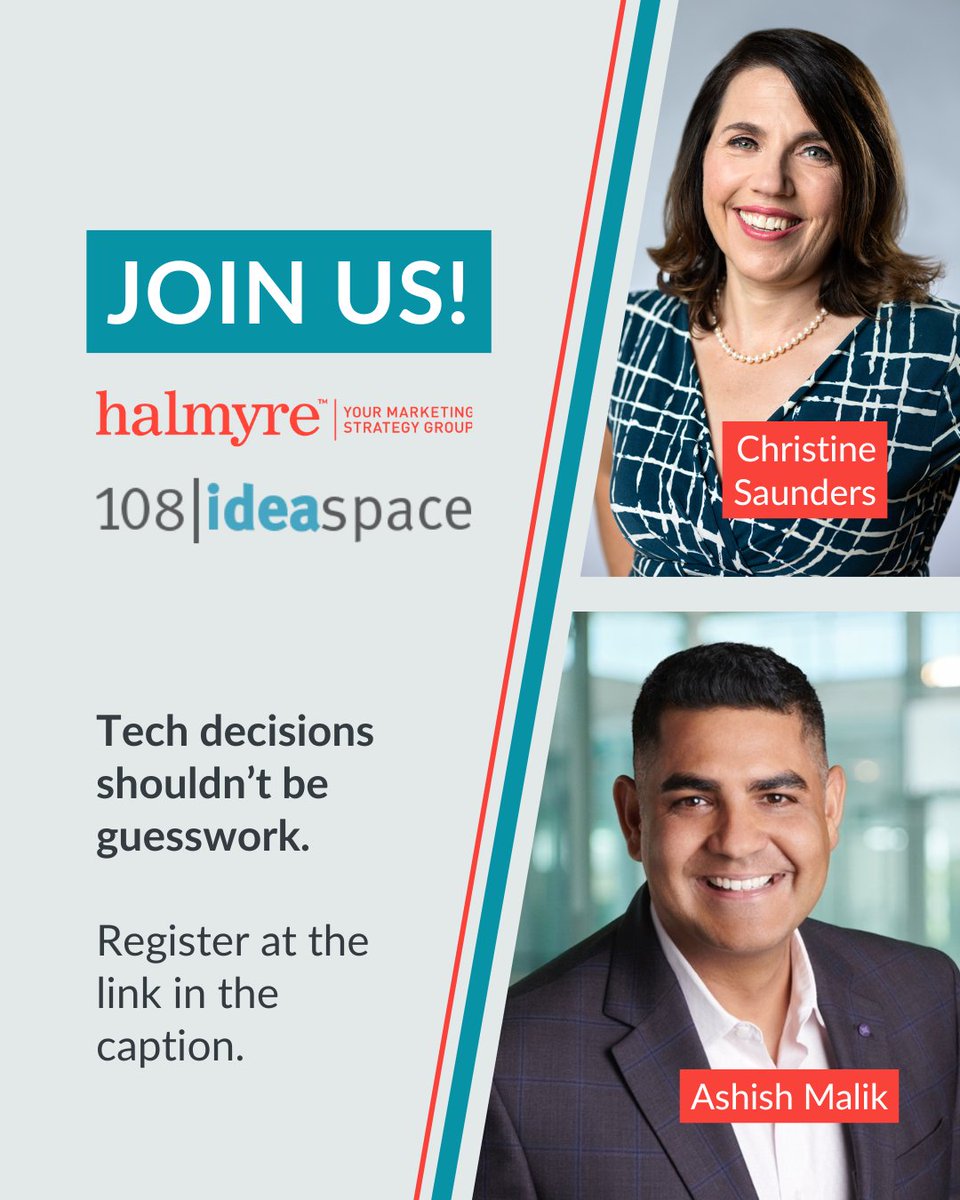 Halmyre | Your marketing strategy partners (@halmyretweets) on Twitter photo Tech decisions feeling like guesswork? Join our CAE-recognized digital transformation webinar with <a href="/108ideaspace/">108 ideaspace inc.</a> to assess your tech stack, align spend with strategy, and make smarter tech moves.
📅 June 11th, 12–1PM ET
Sign up at: hubs.ly/Q03mPBdX0 Tech decisions feeling like guesswork? Join our CAE-recognized digital transformation webinar with <a href="/108ideaspace/">108 ideaspace inc.</a> to assess your tech stack, align spend with strategy, and make smarter tech moves.
📅 June 11th, 12–1PM ET
Sign up at: hubs.ly/Q03mPBdX0