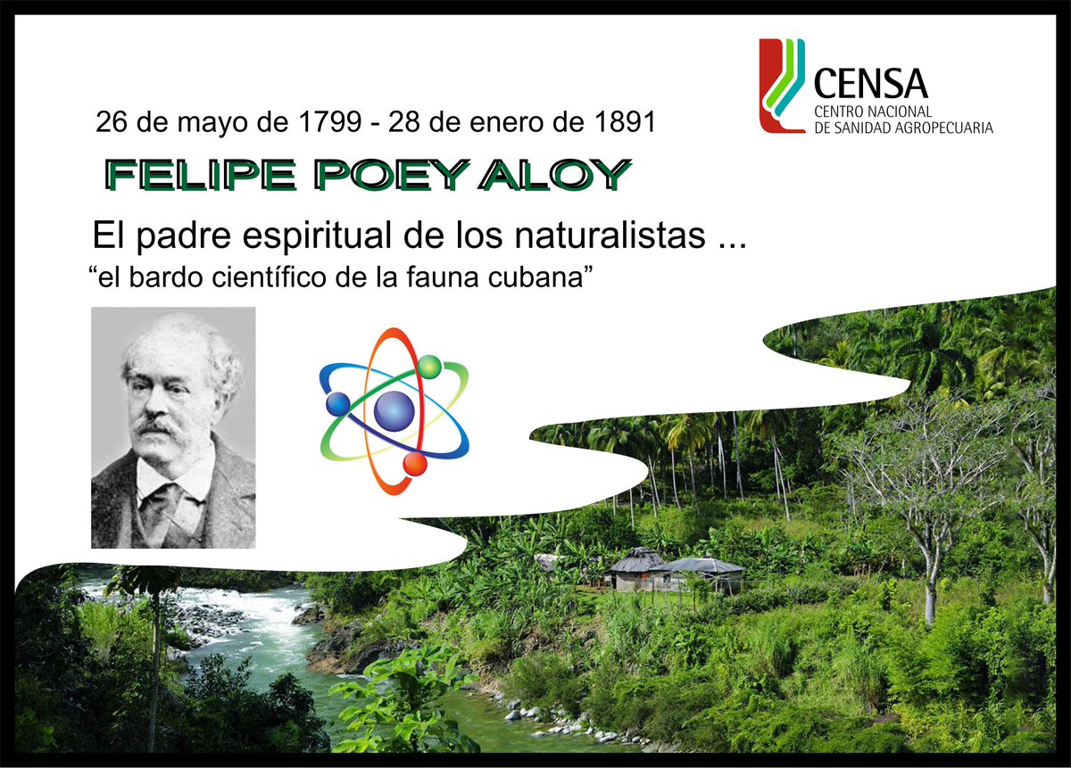 #censacuba recuerda el legado de un Gigante de la Ciencia. Un día como hoy, pero de 1799, nació Felipe Poey Aloy, pionero de la historia natural en Cuba y figura clave en los estudios zoológicos de América Latina.
📷 ¿Conocías su obra? 
#FelipePoey #CienciaCubana #onehealth