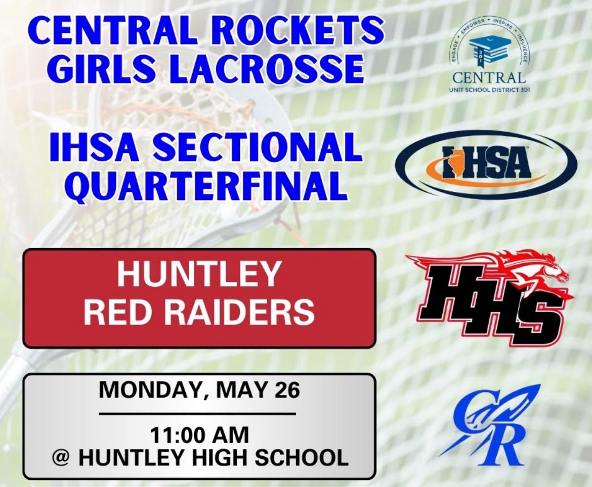 Come out to support your CHS Girls Lacrosse team! 
#WeAreCentral 
<a href="/AthleticsRocket/">CHS Rocket Athletics</a>